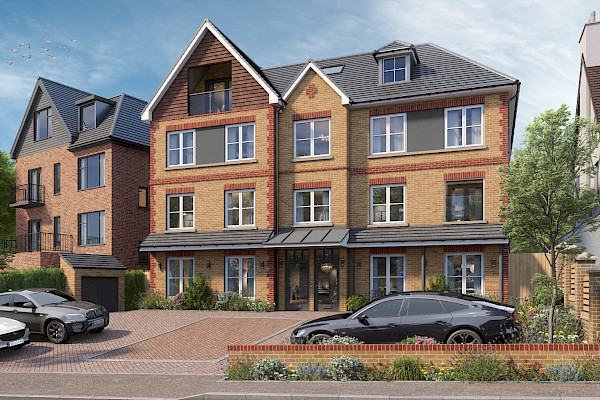 Block of 8 new flats in Purley.