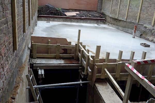 Creation of new 2 storey Kensington basement.